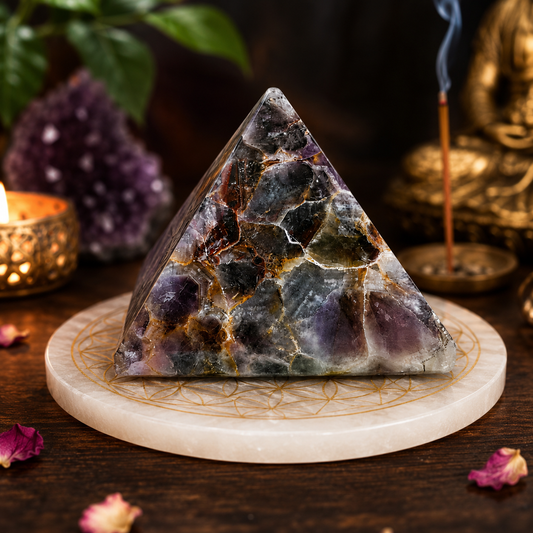 Premium Amethyst Crystal Energy Pyramid